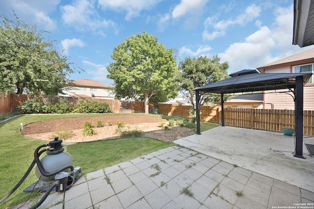 view of patio / terrace featuring a gazebo