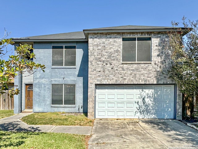 view of front facade with a garage