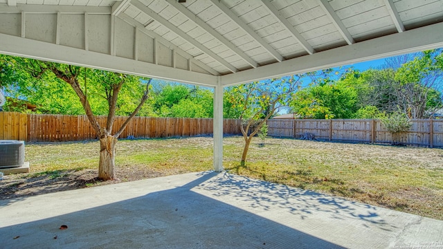 view of patio with central AC unit