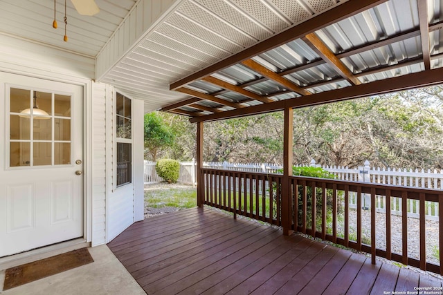 view of wooden deck