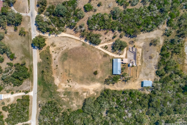 bird's eye view with a rural view