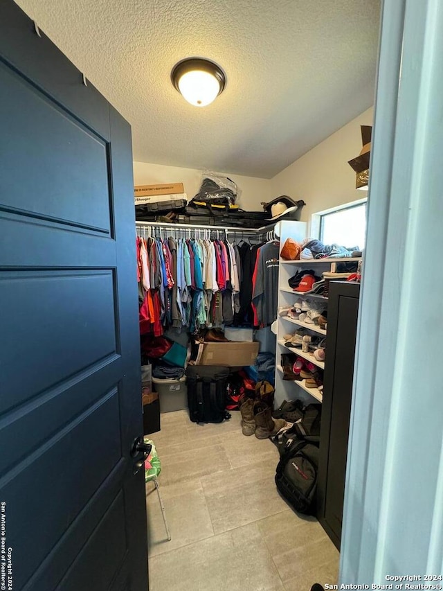 view of walk in closet