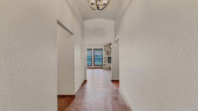 165 Lakeview Cir, La Vernia, TX 78121 - hall featuring vaulted ceiling
