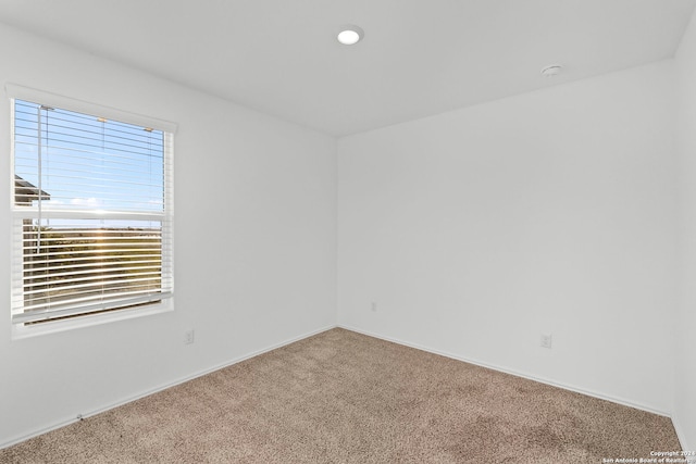 view of carpeted spare room