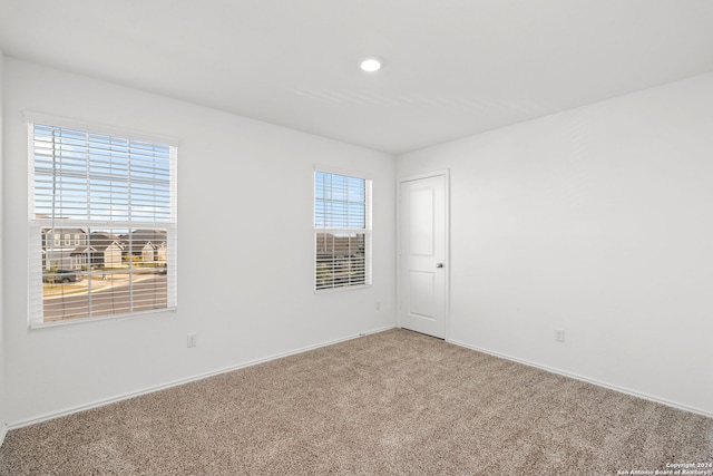 view of carpeted empty room