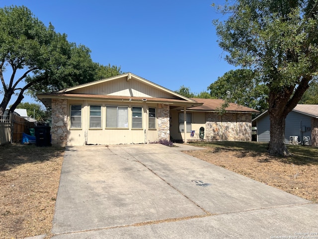 view of ranch-style home