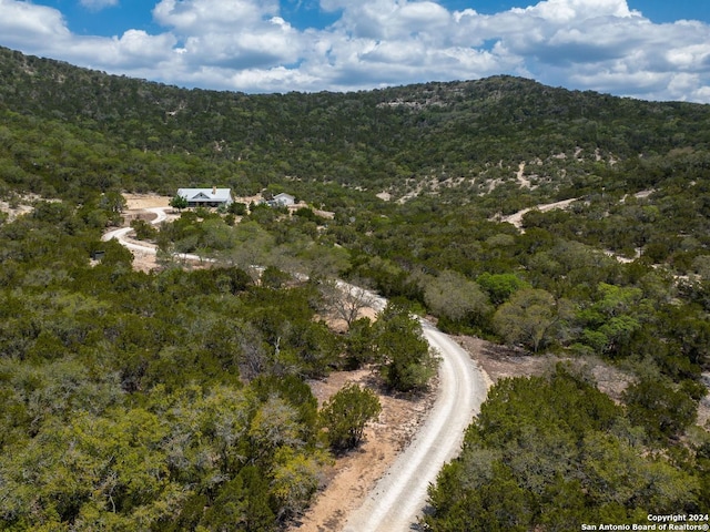 aerial view featuring a mountain view