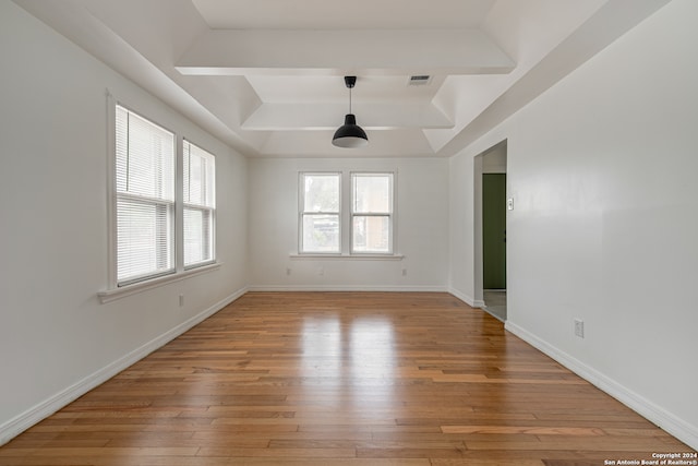 spare room featuring hardwood / wood-style floors