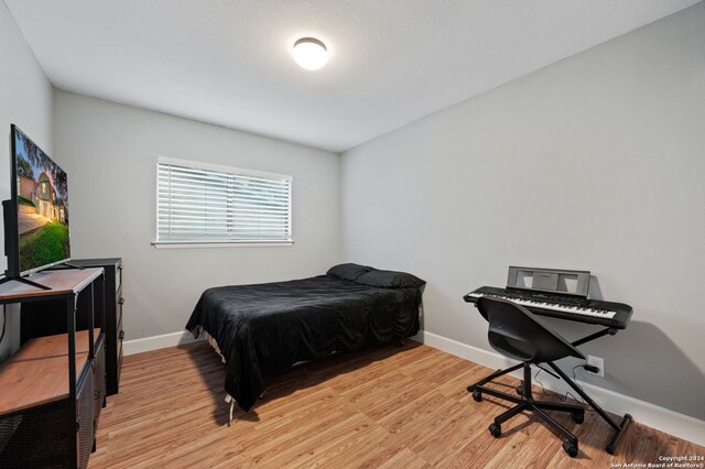 bedroom featuring light hardwood / wood-style floors