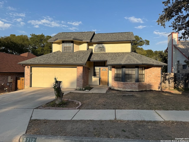 view of front of house featuring a garage