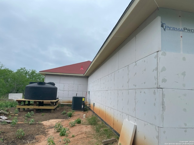 view of home's exterior featuring central AC unit