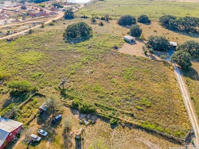 bird's eye view featuring a rural view