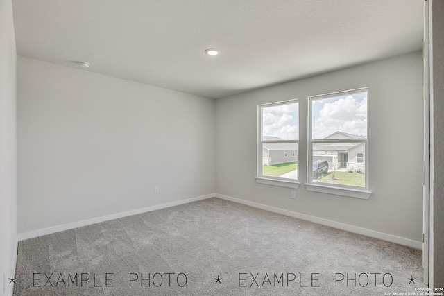 unfurnished room featuring carpet