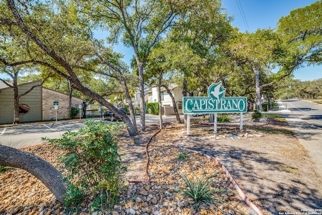 view of community sign