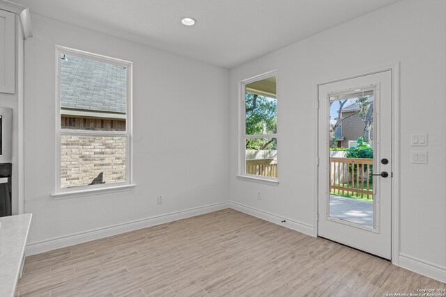 interior space featuring light hardwood / wood-style floors