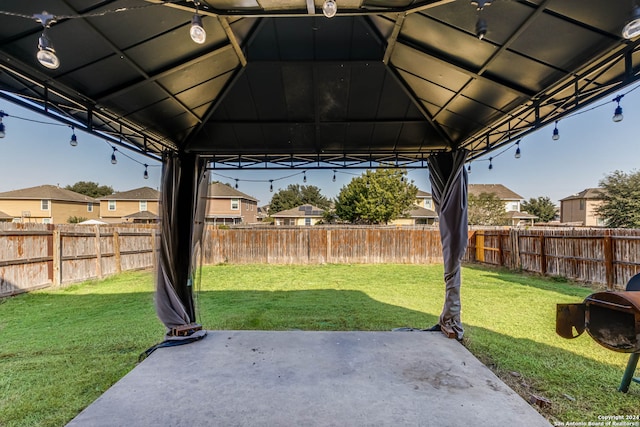 view of patio with a gazebo