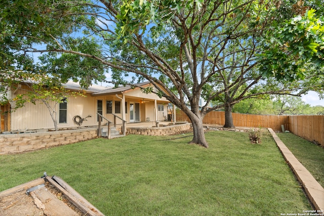 view of yard featuring a porch