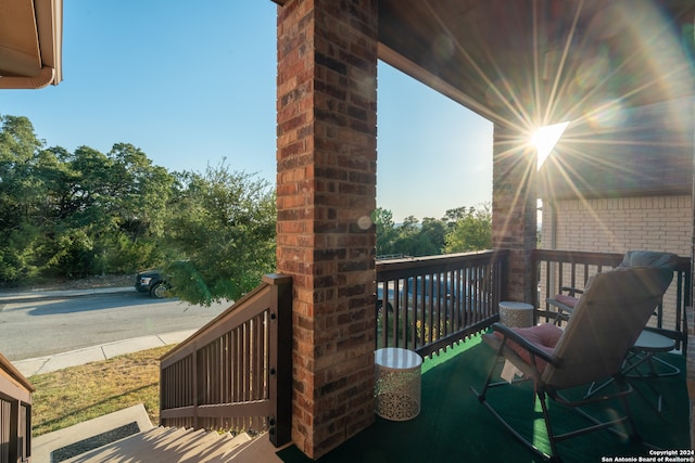 view of balcony