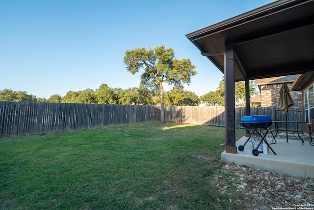7527 Presidio Hvn, Boerne, TX 78015 - view of yard featuring a fenced backyard and a patio