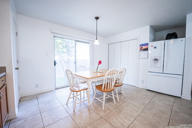 view of tiled dining room