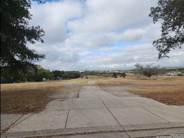 view of road with a rural view