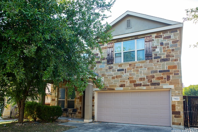 view of front of house featuring a garage