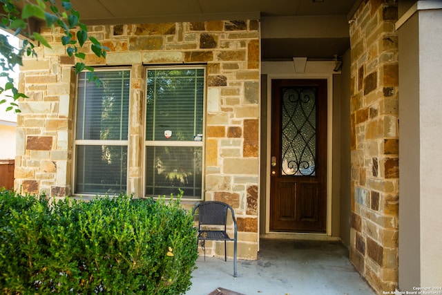 view of doorway to property