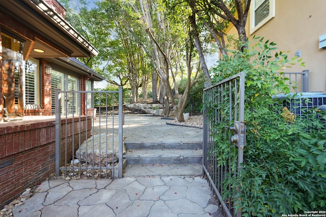 view of gate with central AC unit