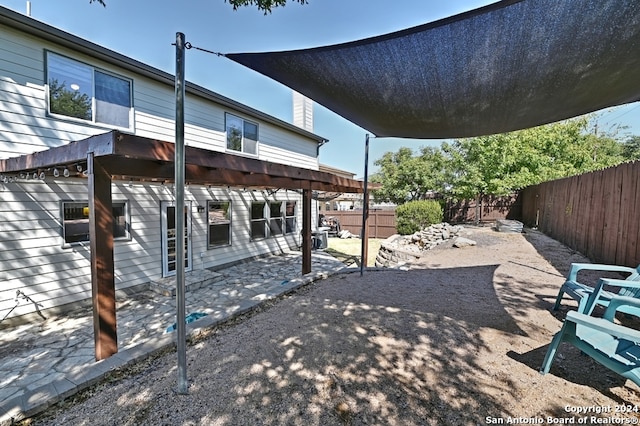 view of patio with a pergola