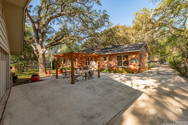 view of patio / terrace with a pergola