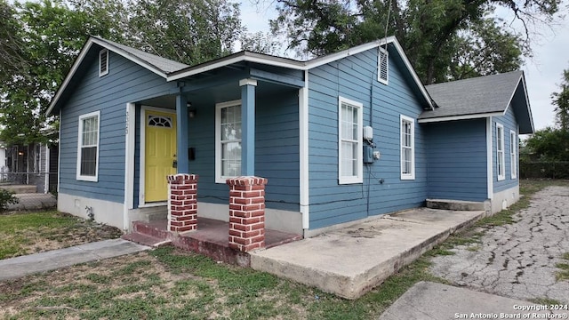 view of bungalow-style home