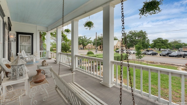 view of sunroom