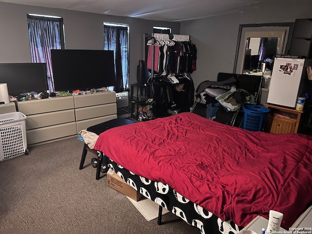 bedroom with carpet floors