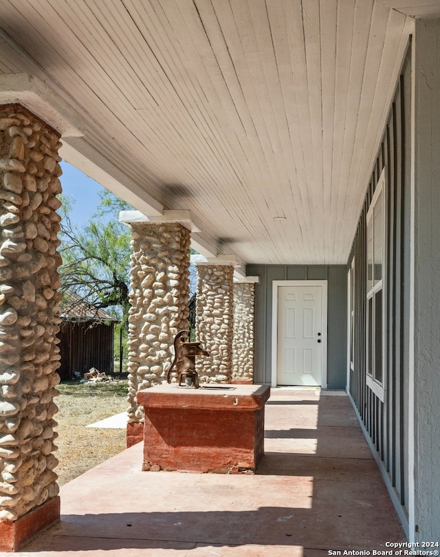 view of patio featuring covered porch