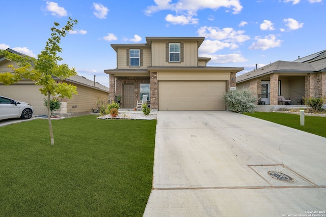 front of property featuring a front lawn