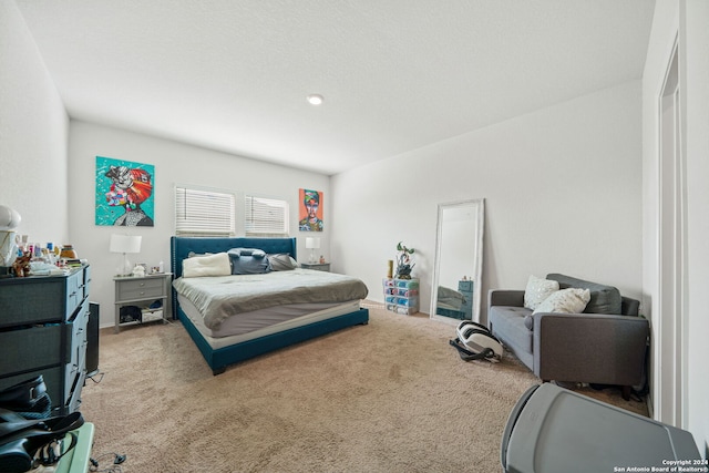 bedroom featuring carpet