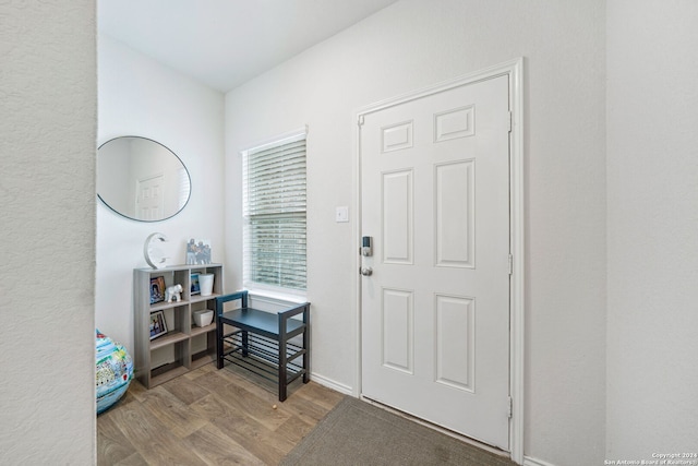 entrance foyer featuring light hardwood / wood-style flooring