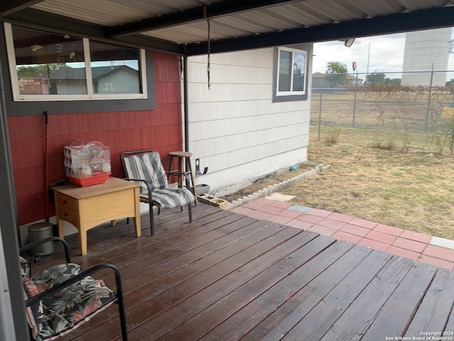 wooden deck with fence