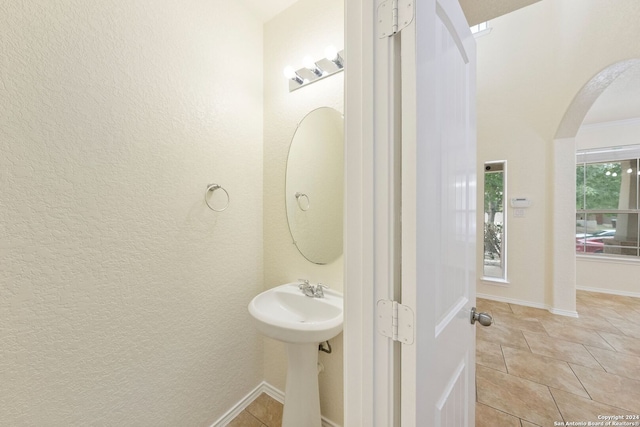 bathroom featuring tile patterned flooring