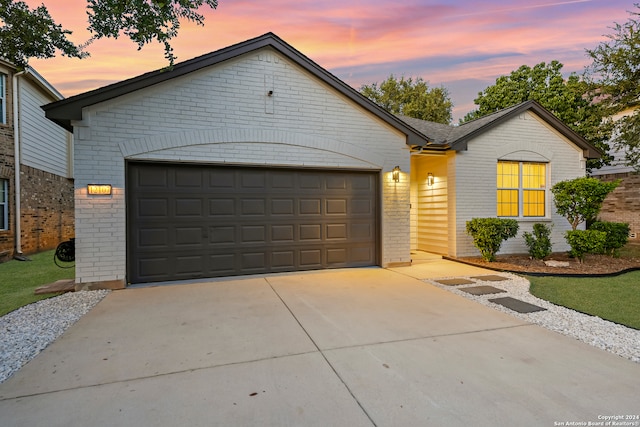 view of front of home featuring a garage