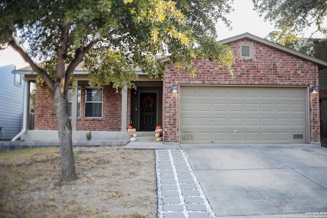 view of front of house featuring a garage