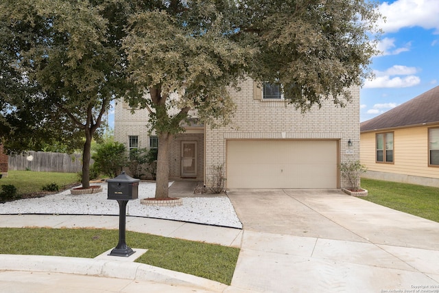 6720 Marble Lk, Live Oak, TX 78233 - view of property hidden behind natural elements featuring brick siding, driveway, and an attached garage