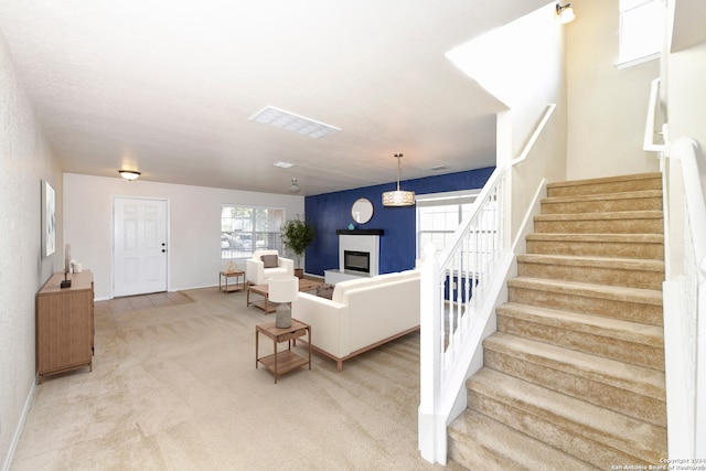 view of carpeted living room