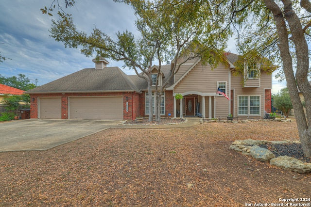 view of front of house featuring a garage