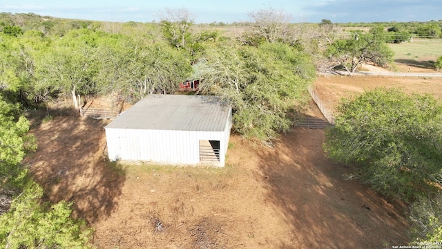 aerial view with a rural view