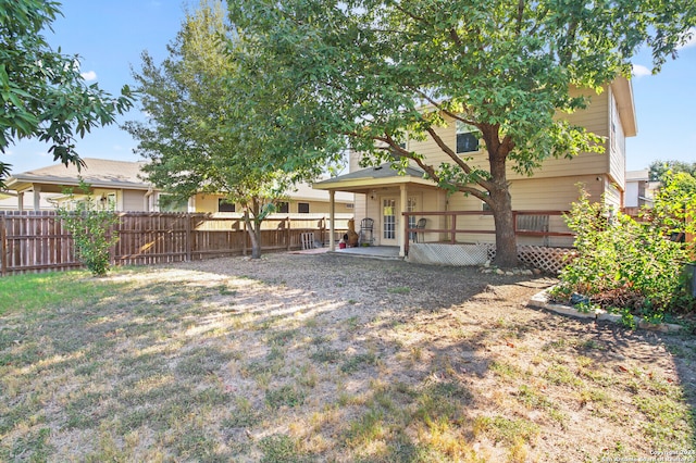 view of yard with a patio area