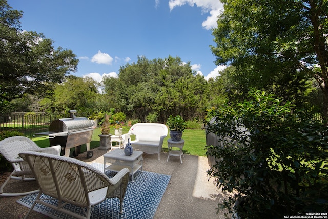 view of patio / terrace featuring area for grilling