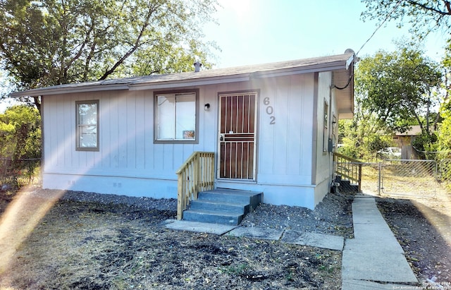 view of front of home with fence