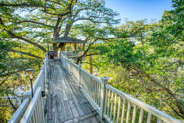 view of community with a gazebo