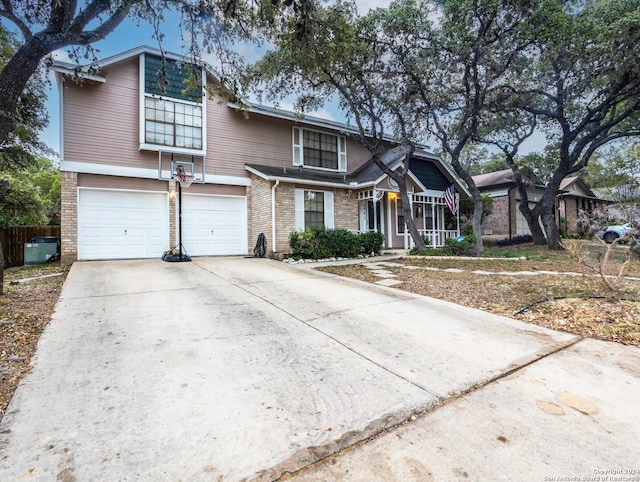 view of front facade with a garage